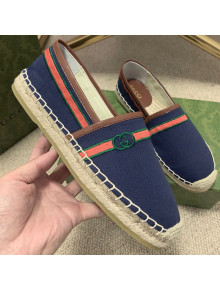 Gucci Epilogue Canvas Web Espadrilles Navy Blue 2021 (For Women and Men)