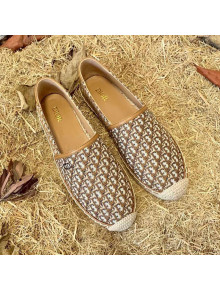 Dior Flat Espadrilles in Oblique  Embroidered Canvas Brown 2021