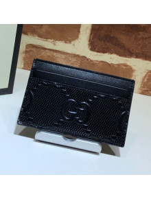 Gucci Perforated Leather GG Embossed Card Case 625564 Black 2020