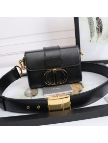 Dior 30 Montaigne Mini Box Shoulder Bag in Black Box Calfskin 2021