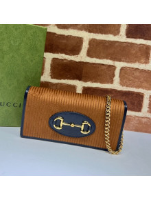 Gucci Horsebit 1955 Corduroy Wallet with Chain 621892 Brown 2021 