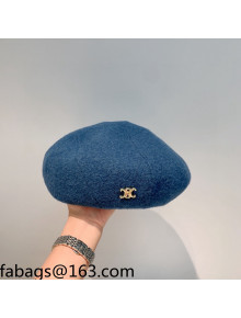 Celine Beret Hat Blue 2021 110438