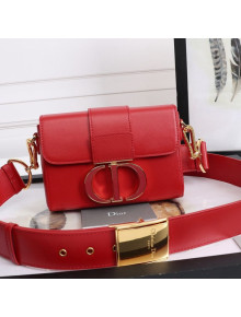 Dior 30 Montaigne Mini Box Shoulder Bag in Red Box Calfskin 2021