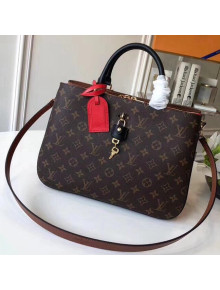 Louis Vuitton Monogram Canvas and Calfskin Millefeuille Handbag M44254 Noir Rouge 2018