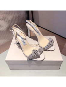 Jimmy Choo Thyra Crystal Bow Sandals 8.5cm Crystal 2021