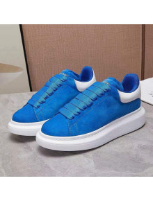 Alexander Mcqueen Suede and Calfskin Sneakers Sky Blue 2021