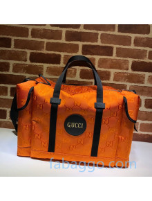 Gucci Off The Grid GG Nylon Travel Duffle Bag 630350 Orange 2020