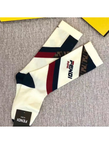 Fendi Roman Logo Socks White 2019