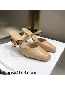 Dior Rhodes Calfskin Slingback Pumps Beige 2021 111588