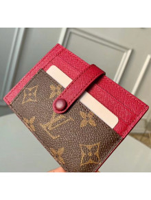 Louis Vuitton Monogram Canvas Monogran Card Holder M61730 Red 2020