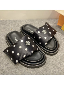 Louis Vuitton Pool Pillow Comfort Dotted Slide Sandals Black 2022