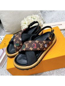 Louis Vuitton Pool Pillow Comfort Down Sandals Brown 2021 111778