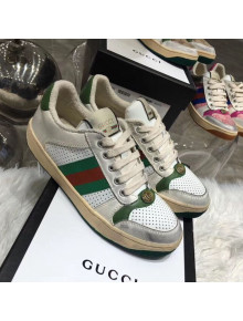 Gucci Women's Screener Leather Sneaker ‎570442 White 2019