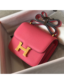 Hermes Constance Bag 18/23cm in Eosom Leather Lipstick Pink/Gold 2021