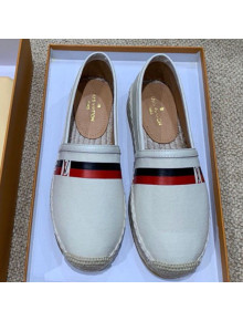 Louis Vuitton Denim LV Web Espadrilles White 2019(For Women and Men) 