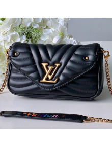 Louis Vuitton New Wave Chain Pochette Shoulder Bag M63929 Black 2019