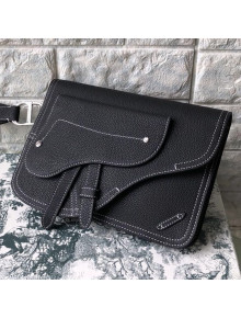 Dior Men's Black Grained Calfskin Pouch 2019