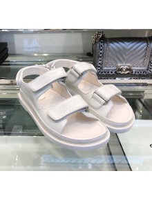 Chanel Flat Sandal G34445 White 2019