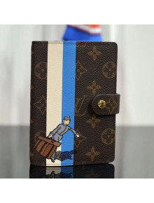 Louis Vuitton Monogram Canvas Print Small Ring Agenda Book Cover R20005 Blue 06 2019