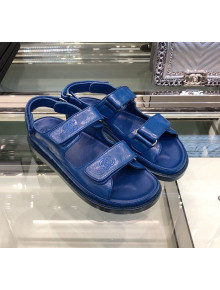 Chanel Flat Sandal G34445 Blue 2019