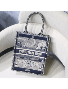 Dior Moon Vertical Dior Book Tote Bag in Tarot Embroidered Canvas 2019