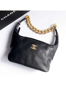 Chanel Calfskin Hobo Bag AS2910 Black 2021