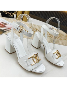 Louis Vuitton Lock It LV Circle Sandals White 2021