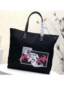 Prada Nylon Tote with Comic Appliqué 2VG019 2018(2)