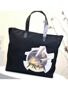 Prada Nylon Tote with Comic Appliqué 2VG019 2018(3)