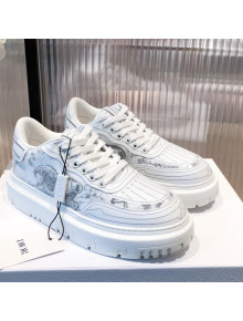 Dior Addict Sneakers in Grey Toile de Jouy Technical Fabric 2021