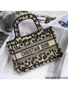 Dior Mini Book Tote in Beige Multicolor Mizza Embroidery 2021