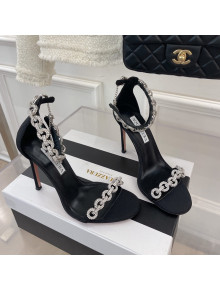 Aquazzura Chain High Heel Sandals 9cm Black 2022