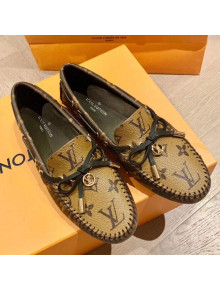 Louis Vuitton LV Circle Gloria Flat Loafers Monogram Reverse Canvas 2020