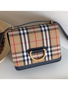 Burberry The Small Vintage Check and Leather D-ring Shoulder Bag 2019