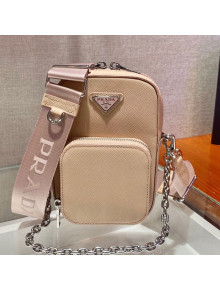 Prada Saffiano Leather Mini Bag 1BH183 Beige 2021