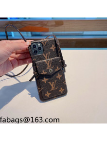 Louis Vuitton Monogram Canvas Strap iPhone Case Brown 2021 1104114