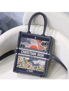 Dior Sun Vertical Dior Book Tote Bag in Tarot Embroidered Canvas 2019