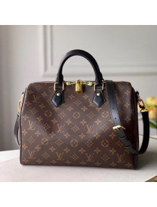 Louis Vuitton Speedy 30 Monogram Canvas Top Handle Bag M48284 Black 2020