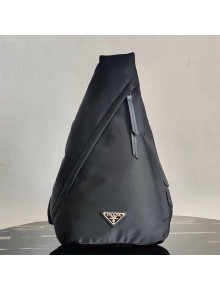 Prada Re-Nylon Messenger and Leather Backpack 2VZ092 Black 2021