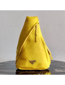 Prada Re-Nylon Messenger and Leather Backpack 2VZ092 Yellow 2021