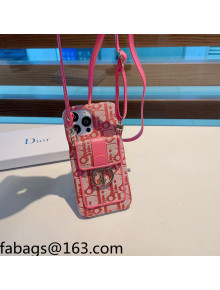 Dior Oblique Canvas CD iPhone Case Pink 2021 110509