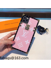 Louis Vuitton Lock Monogram Canvas iPhone Case Pink 2021 1104124