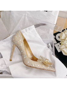 Jimmy Choo Crystal Pumps 10cm Gold 2021 111685