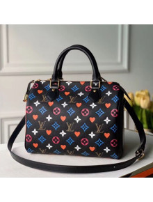 Louis Vuitton Game On Speedy Bandoulière 25 in Black Monogram Canvas M57466 2020