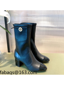 Chanel Leather CC Charm Short Boots Black 2021