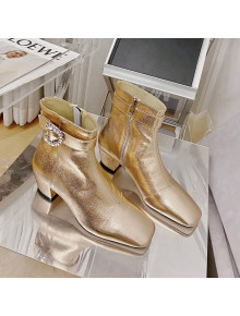 Jimmy Choo Myan Ankle Boots 4.5cm Gold 2021 111696