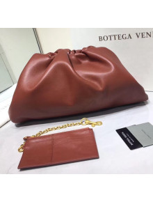 Bottega Veneta Large Pouch Soft Voluminous Clutch Bag Rust 2020 576227L