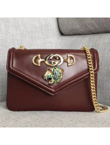 Gucci Leather Rajah Small Shoulder Bag 537243 Burgundy 2018