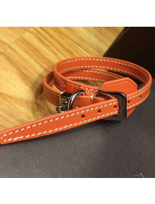 Goyard Edmond Leather Strap Bracelet Orange 2020