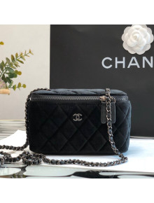 Chanel Velvet Vanity with Chain AP1999 Black 2022 20